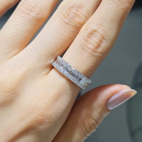 Pırlanta 2,80 Ct Baget Yarımtur Yüzük KR01024