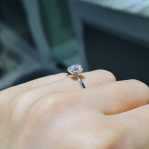 Pırlanta 0,58 Ct GIA Sertifikalı Oval Tektaş Yüzük YZ11175-2