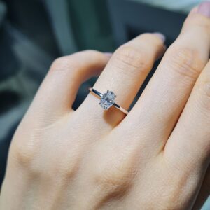 Pırlanta 0,58 Ct GIA Sertifikalı Oval Tektaş Yüzük YZ11175