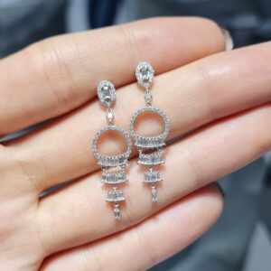 Pırlanta 0,59 Ct Tasarım Küpe KR01070