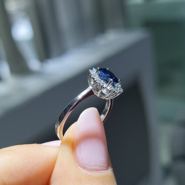 Pırlanta 1,17 Ct IGSL Sertifikalı Pırlanta & Safir Yüzük YZ11200-2