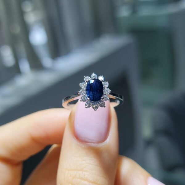 Pırlanta 1,17 Ct IGSL Sertifikalı Pırlanta & Safir Yüzük YZ11200