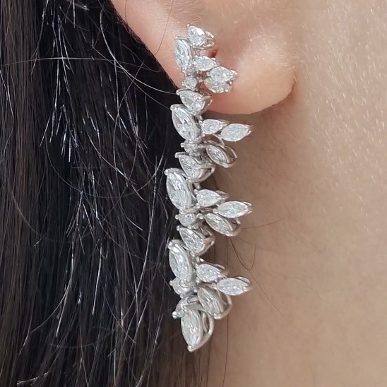 Pırlanta 4,36 Ct Küpe KR01066