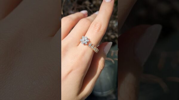 Pırlanta 0,88 Ct Çiçek Yüzük ürün videosu