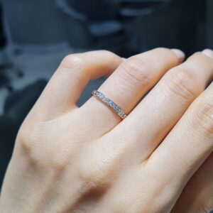 Pırlanta 0,12 Ct Yarımtur Yüzük KR01077