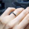 Pırlanta 0,13 Ct Siyah Pırlanta Yarımtur Yüzük KR01076