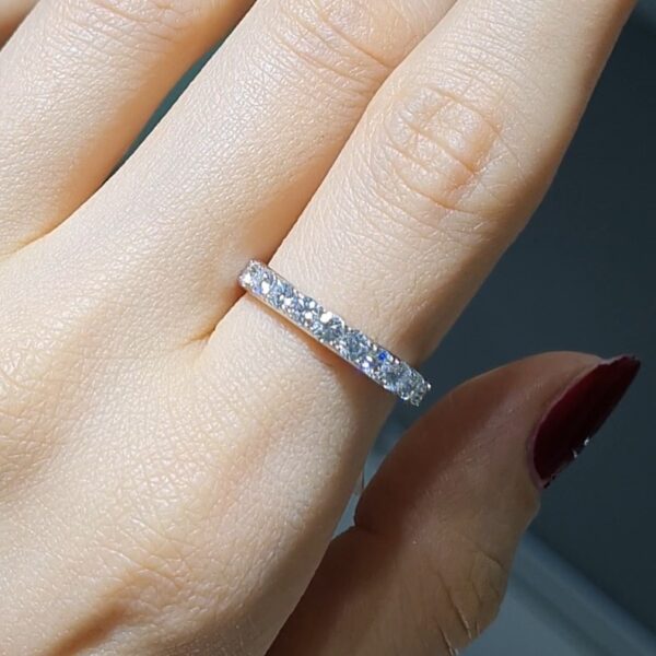 Pırlanta 0,73 Ct Tel Tırnak Yarımtur Yüzük YZ11207