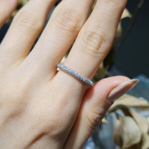 Pırlanta 0,78 Ct Rose Yarımtur Yüzük KR01075