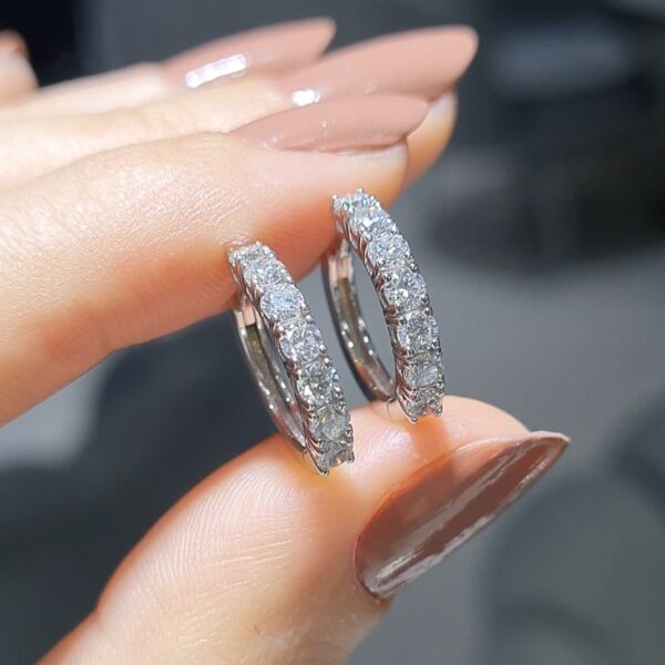 Pırlanta 1,08 Ct Halka Küpe KP03175