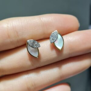 Pırlanta 1,69 Ct Sedef Taşı Küpe CP00005