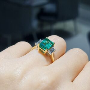 Pırlanta 2,86 Ct Pırlanta & Zümrüt Yüzük CML0073-2