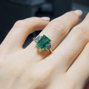 Pırlanta 2,86 Ct Pırlanta & Zümrüt Yüzük CML0073