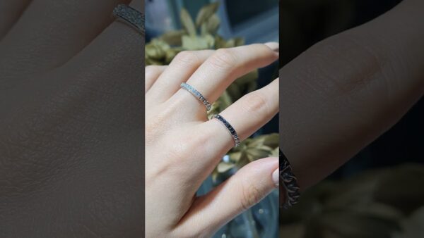 Pırlanta 0,13 Ct Siyah Pırlanta Yarımtur Yüzük ürün videosu