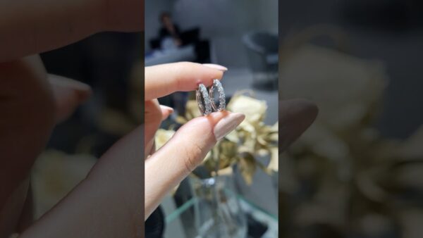 0.61 Ct Hoop Diamond Earrings product video