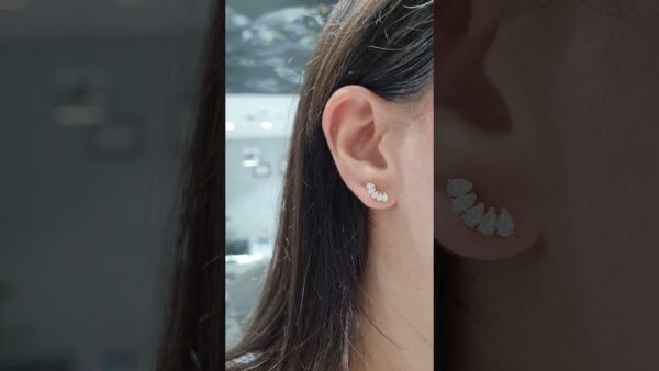 Pırlanta 0,84 Ct Damla Kesim Küpe ürün videosu