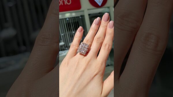 Pırlanta 2,66 Ct Rose Baget Yüzük ürün videosu